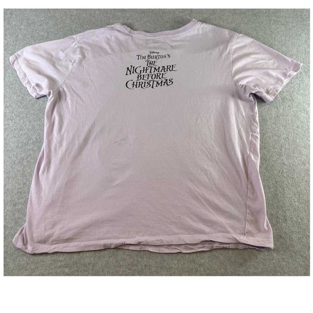 Disney Nightmare Before Christmas T Shirt XL Purple Jack Skellington Graphic Tee - Picture 2 of 6